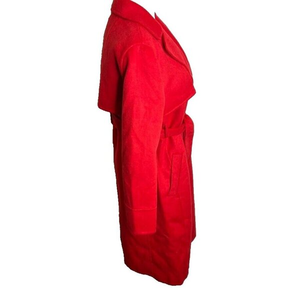 J.Crew $398 Petite Harriet Trench Coat Holiday Red Size PS BV873 - Picture 7 of 8